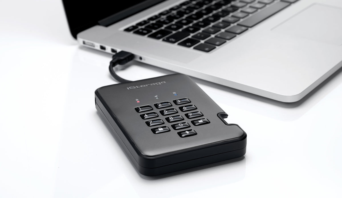 iStorage diskAshur PRO2 - Encrypted External hard drive in Graphite - 4 TB