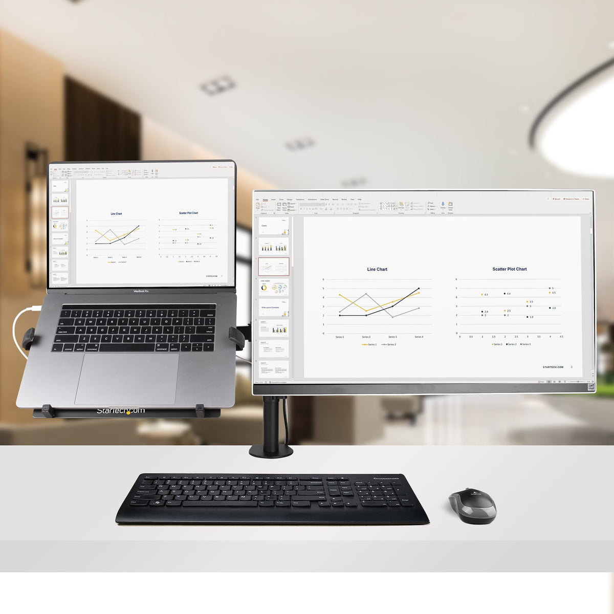 StarTech.com A2-LAPTOP-DESK-MOUNT - Desk monitor / laptop mount for 33 cm (13&quot;) to 86.4 cm (34&quot;)