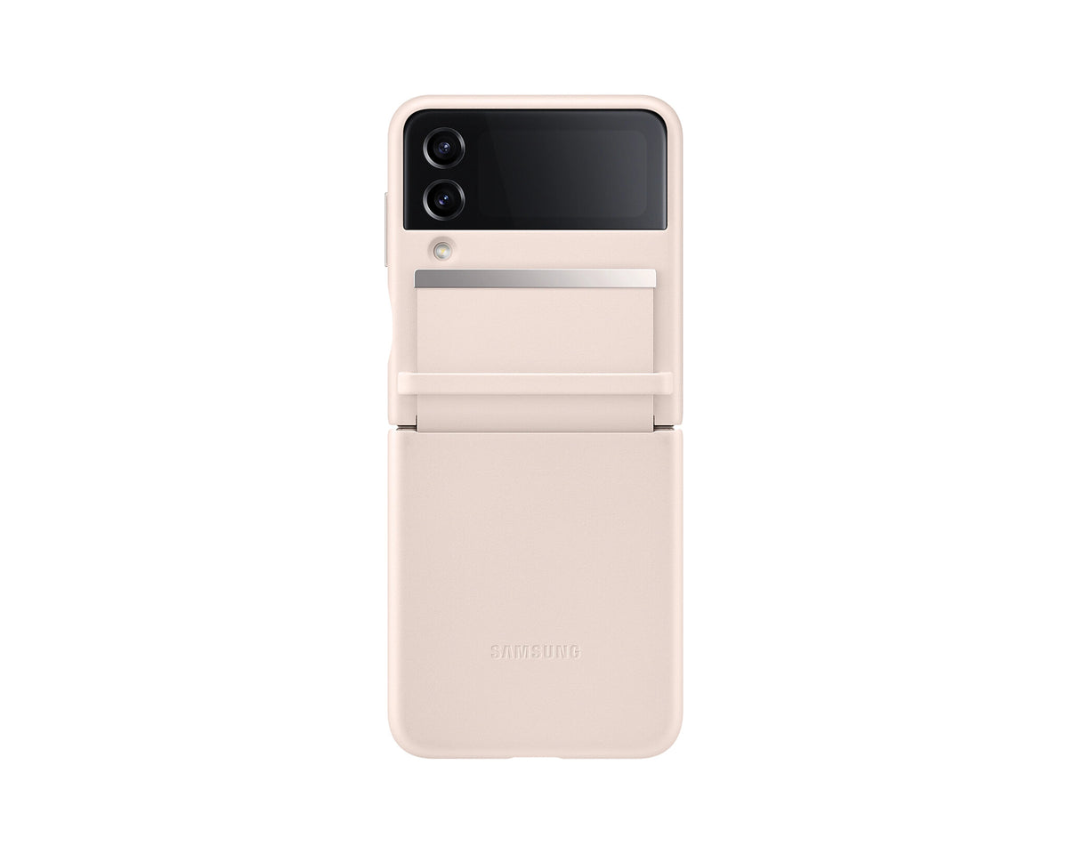 Samsung Flap Leather Cover for Galaxy Z Flip4 in Peach