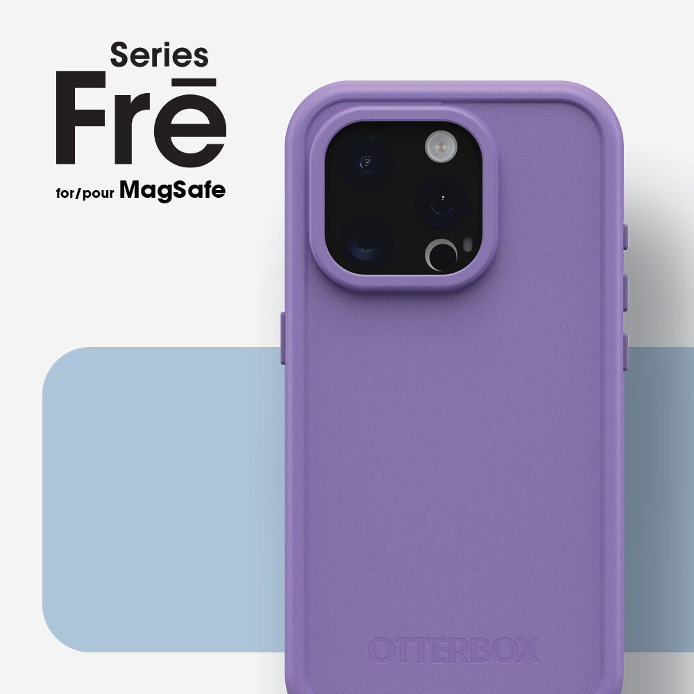 OtterBox Frē Series for iPhone 15 Pro in Rule of Plum (Purple)