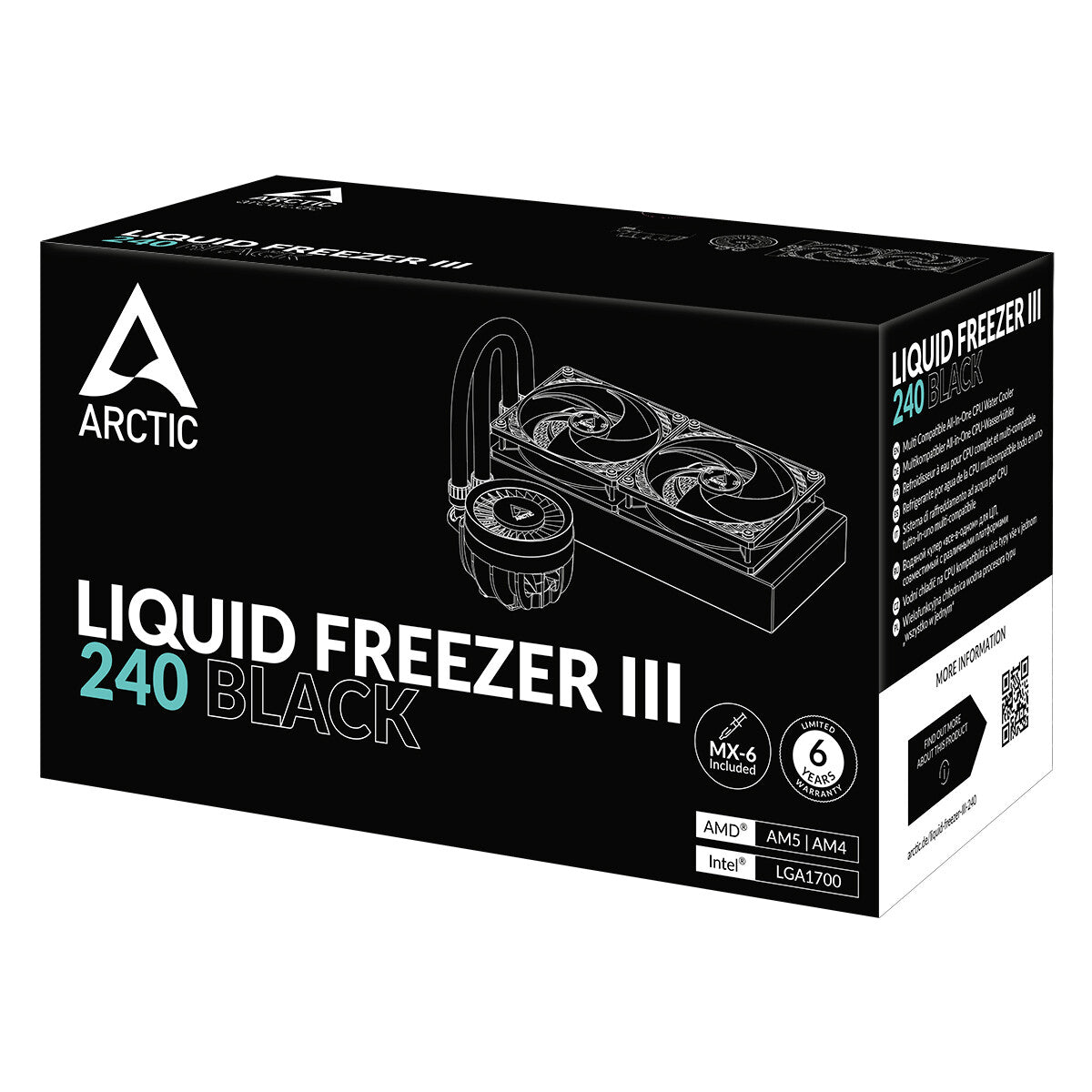 ARCTIC Liquid Freezer III 240 - All-in-One Liquid Processor Cooler in Black - 240mm