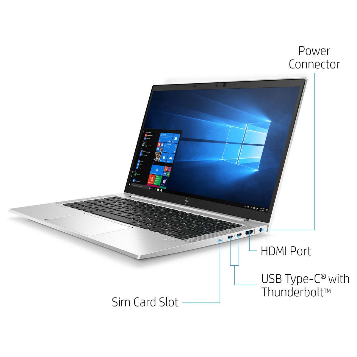 HP EliteBook 830 G7 Laptop - 33.8 cm (13.3&quot;) - Touchscreen - Intel® Core™ i5-10210U - 8 GB DDR4-SDRAM - 256 GB SSD - Wi-Fi 6 - Windows 10 Pro - Silver