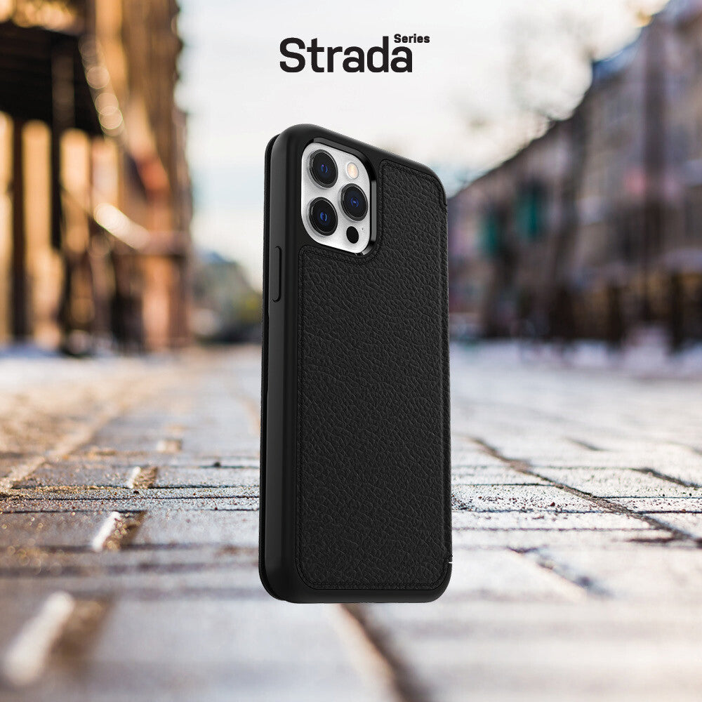 OtterBox Strada Folio Series for iPhone 12/ 12 Pro in Black - No Packaging