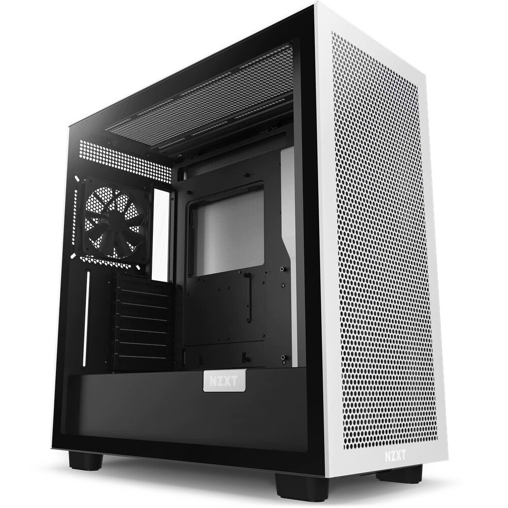 NZXT H7 Flow - ATX Mid Tower Case in Black / White