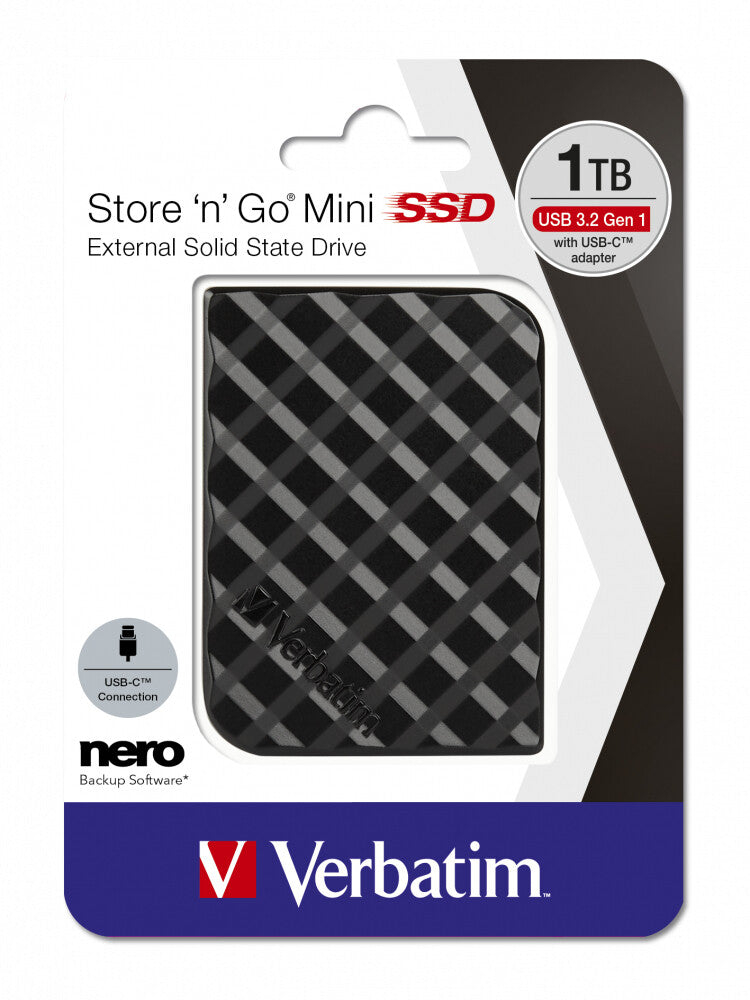 Verbatim Store &#39;n&#39; Go USB 3.2 Gen 1 Mini SSD - 1 TB