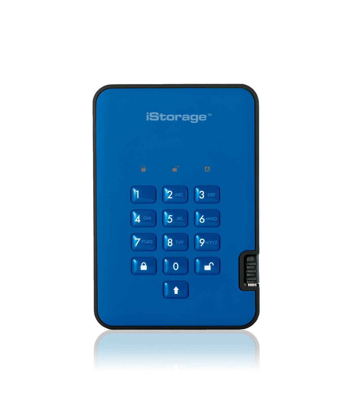 iStorage diskAshur2 - Secure Encrypted External solid state drive in Blue - 128 GB