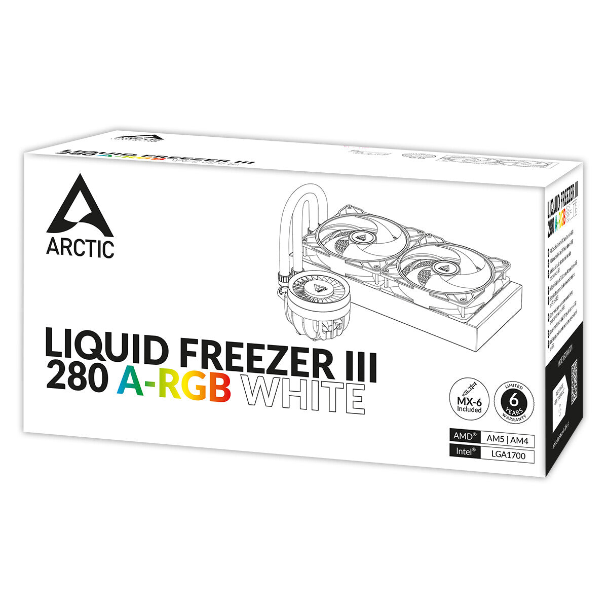 ARCTIC Liquid Freezer III 280 A-RGB - All-in-one Liquid CPU Cooler in White - 280mm