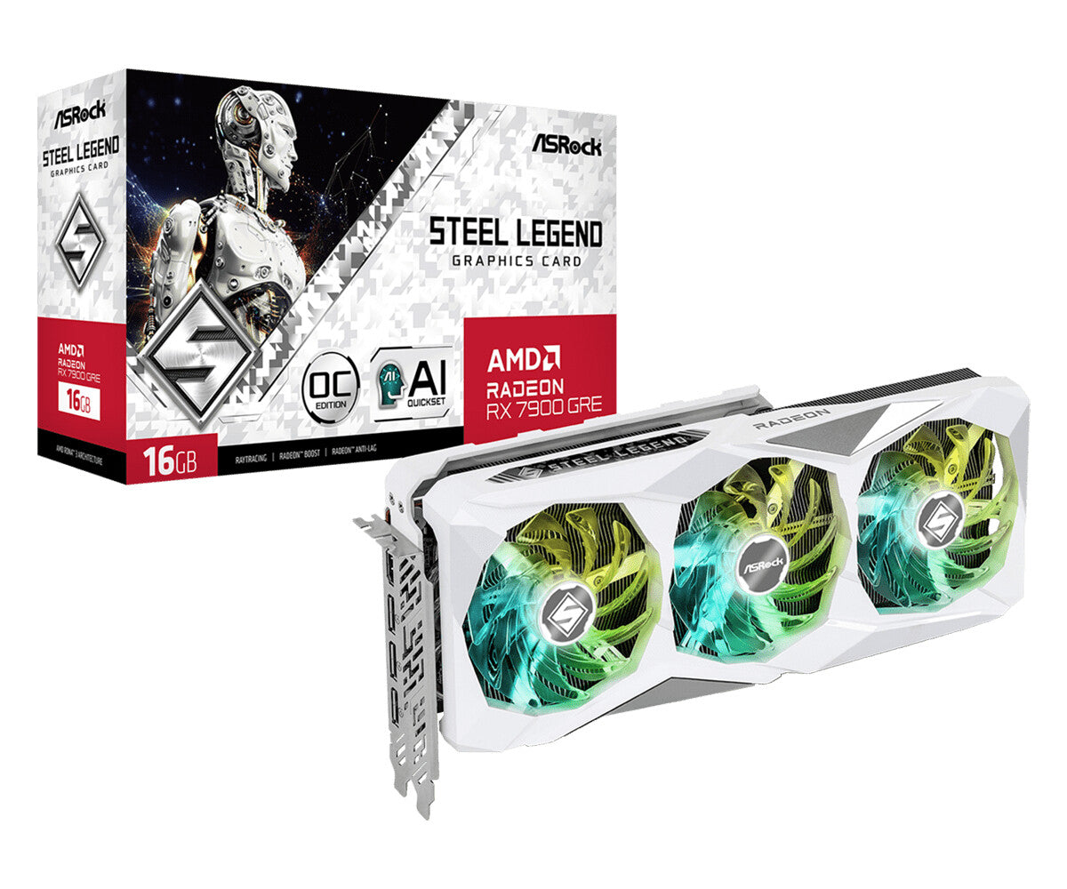 Asrock Steel Legend - AMD 16 GB GDDR6 Radeon RX 7900 GRE graphics card