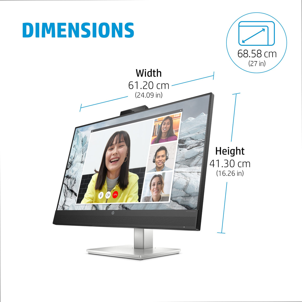 HP E-Series E27m G4 - 68.6 cm (27&quot;) 2560 x 1440p Quad HD Monitor