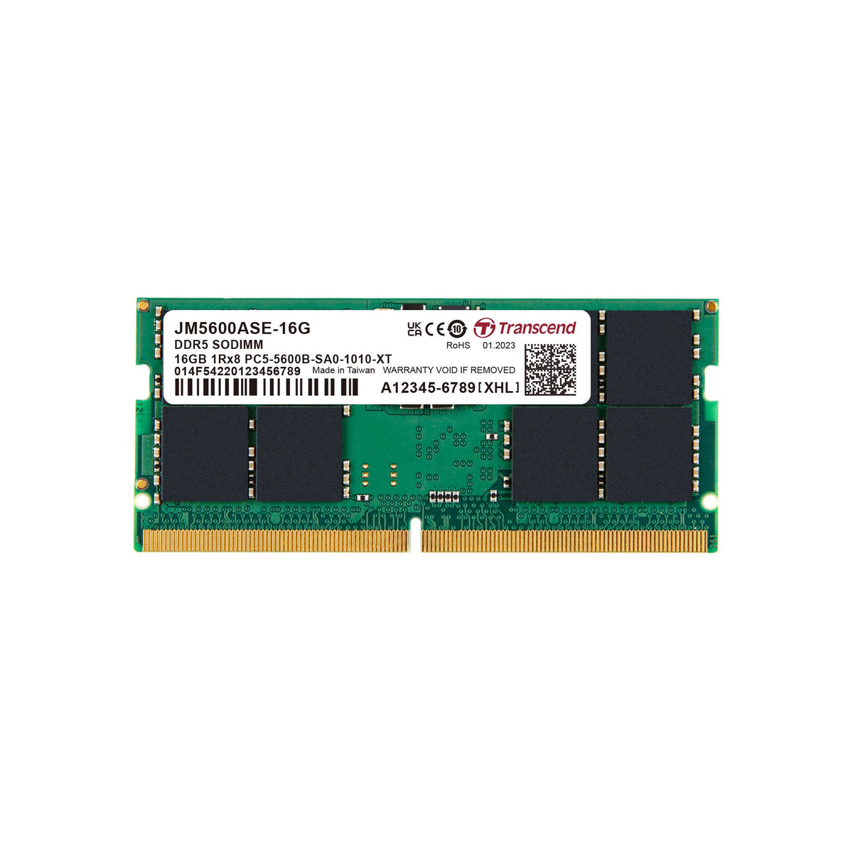 Transcend JetRam - 16 GB 1 x 16 GB DDR5 5600 MHz SO-DIMM memory module