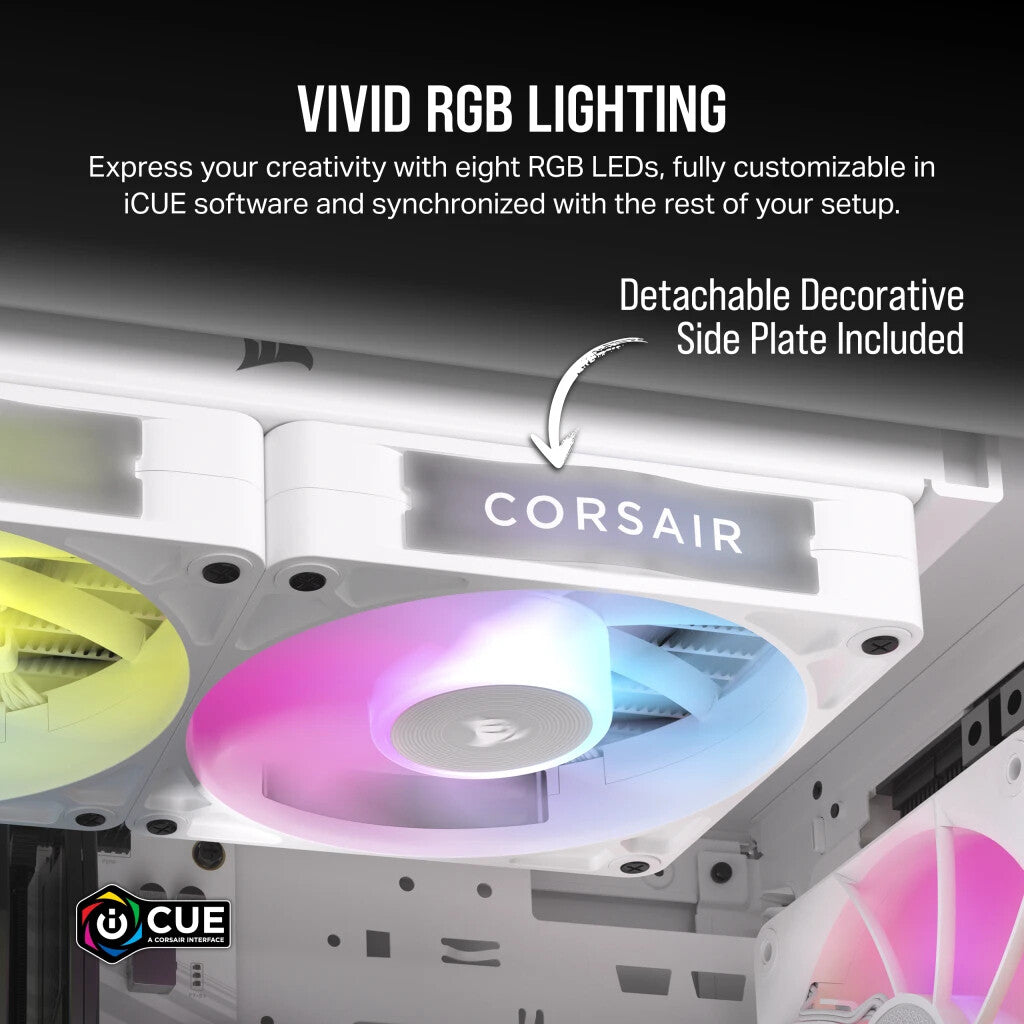 Corsair iCUE LINK RX120 RGB - Computer Case Fan in White - 120mm