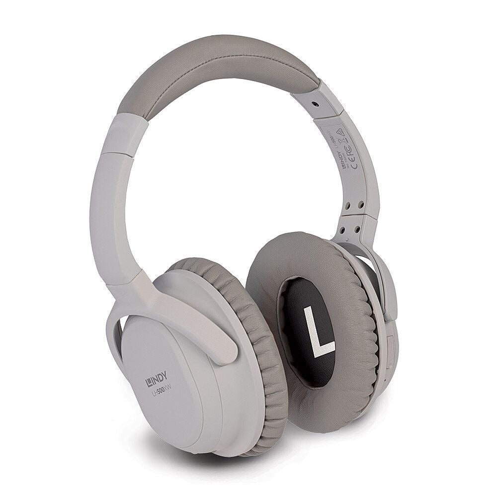 Lindy LH500XW Headphones Wired &amp; Wireless Head-band Calls/Music Micro-USB Bluetooth Grey