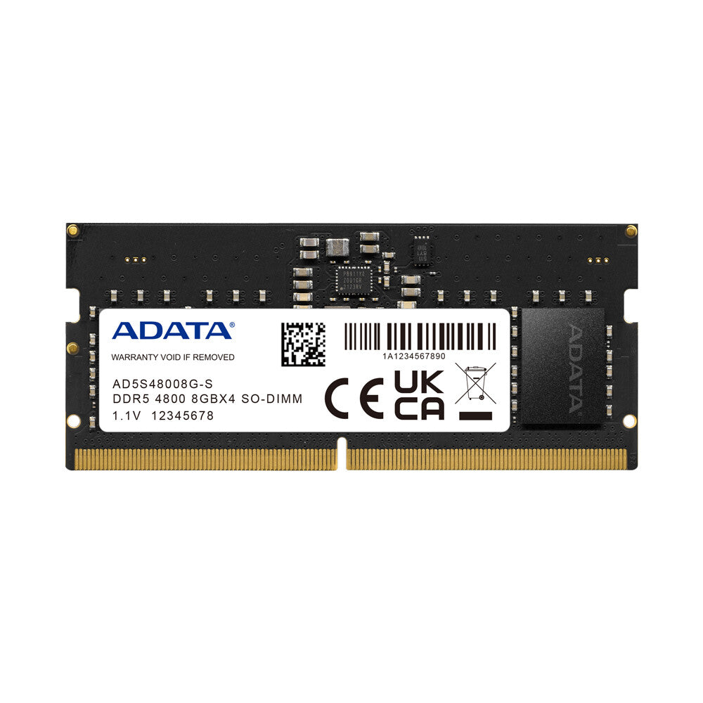 ADATA - 8 GB 1 x 8 GB DDR5 SO-DIMM 4800 MHz ECC memory module