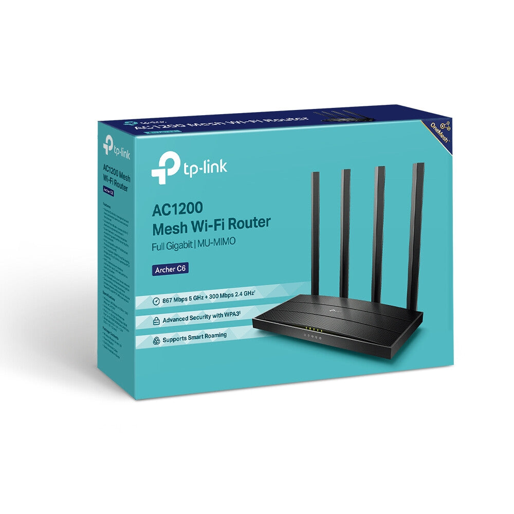 TP-Link Archer C6 - Fast Ethernet Dual-band (2.4 GHz / 5 GHz) wireless router