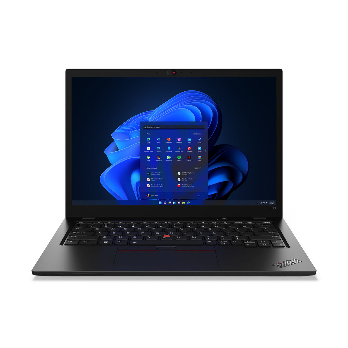 Lenovo ThinkPad L13 Gen 3 (Intel) Intel® Core™ i7 i7-1255U Laptop 33.8 cm (13.3&quot;) WUXGA 16 GB DDR4-SDRAM 512 GB SSD Wi-Fi 6 (802.11ax) Windows 11 Pro Black