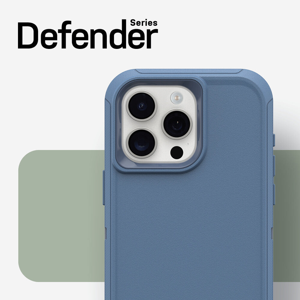 OtterBox Defender Series for iPhone 15 Pro Max in Baby Blue Jeans