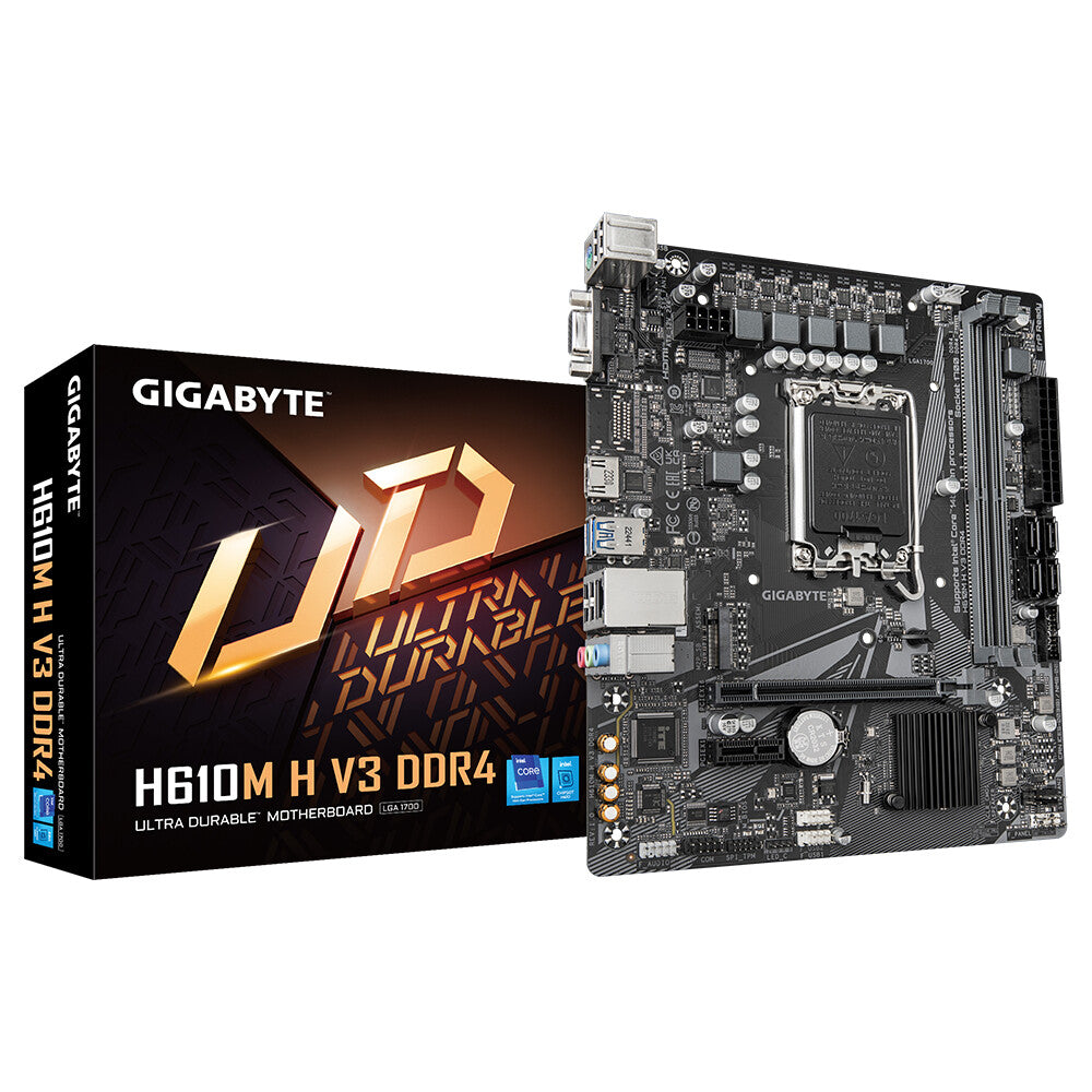 Gigabyte H610M H V3 DDR4 ATX motherboard - Intel H610 LGA 1700