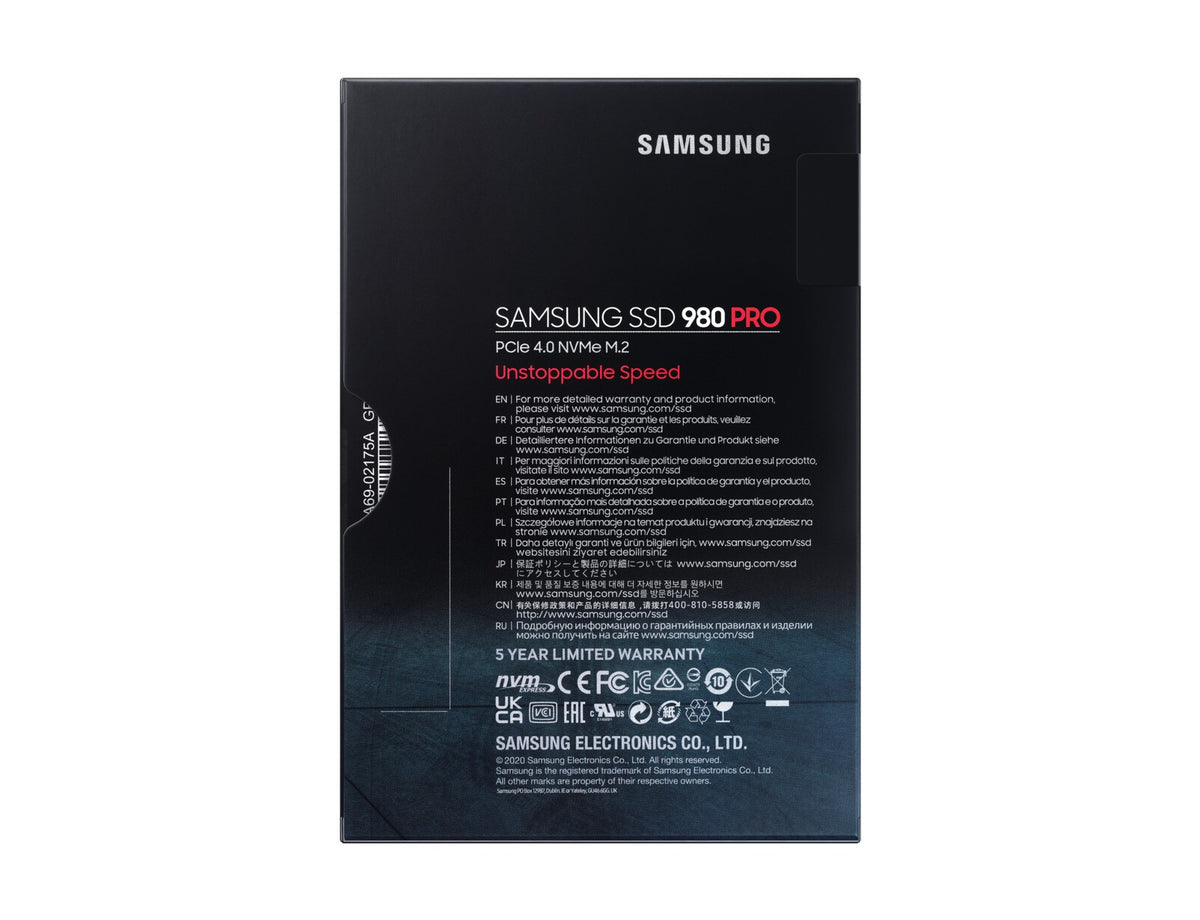 Samsung 980 PRO - PCI Express 4.0 V-NAND MLC NVMe M.2 SSD - 500 GB