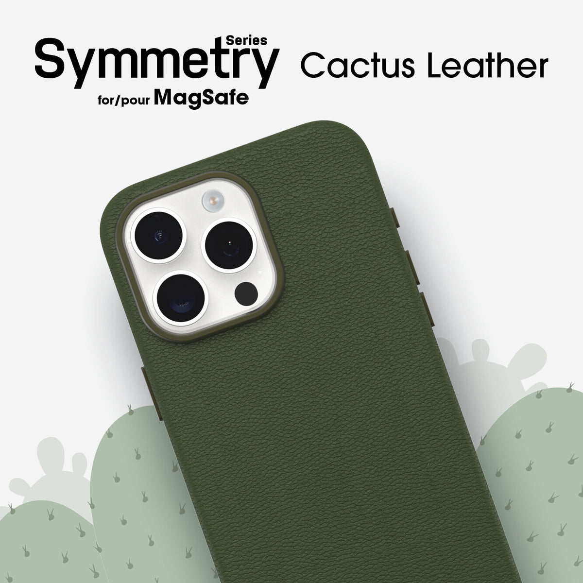 OtterBox Symmetry Cactus with MagSafe for iPhone 15 Pro Max in Cactus Grove