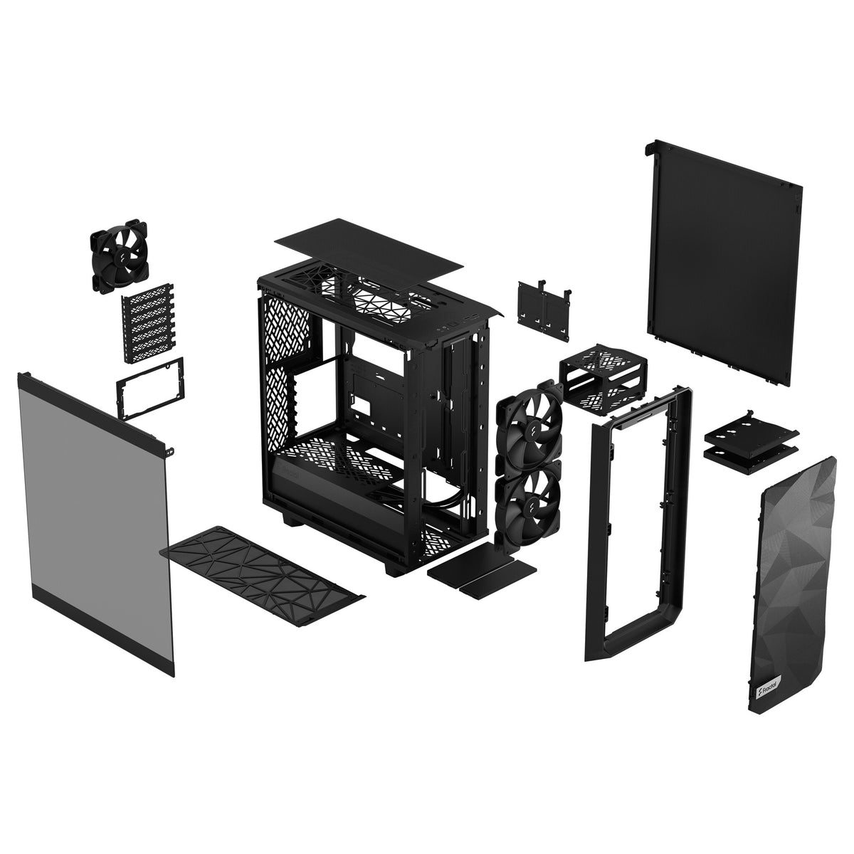 Fractal Design Meshify 2 Compact Lite - ATX Mid Tower Case in Black