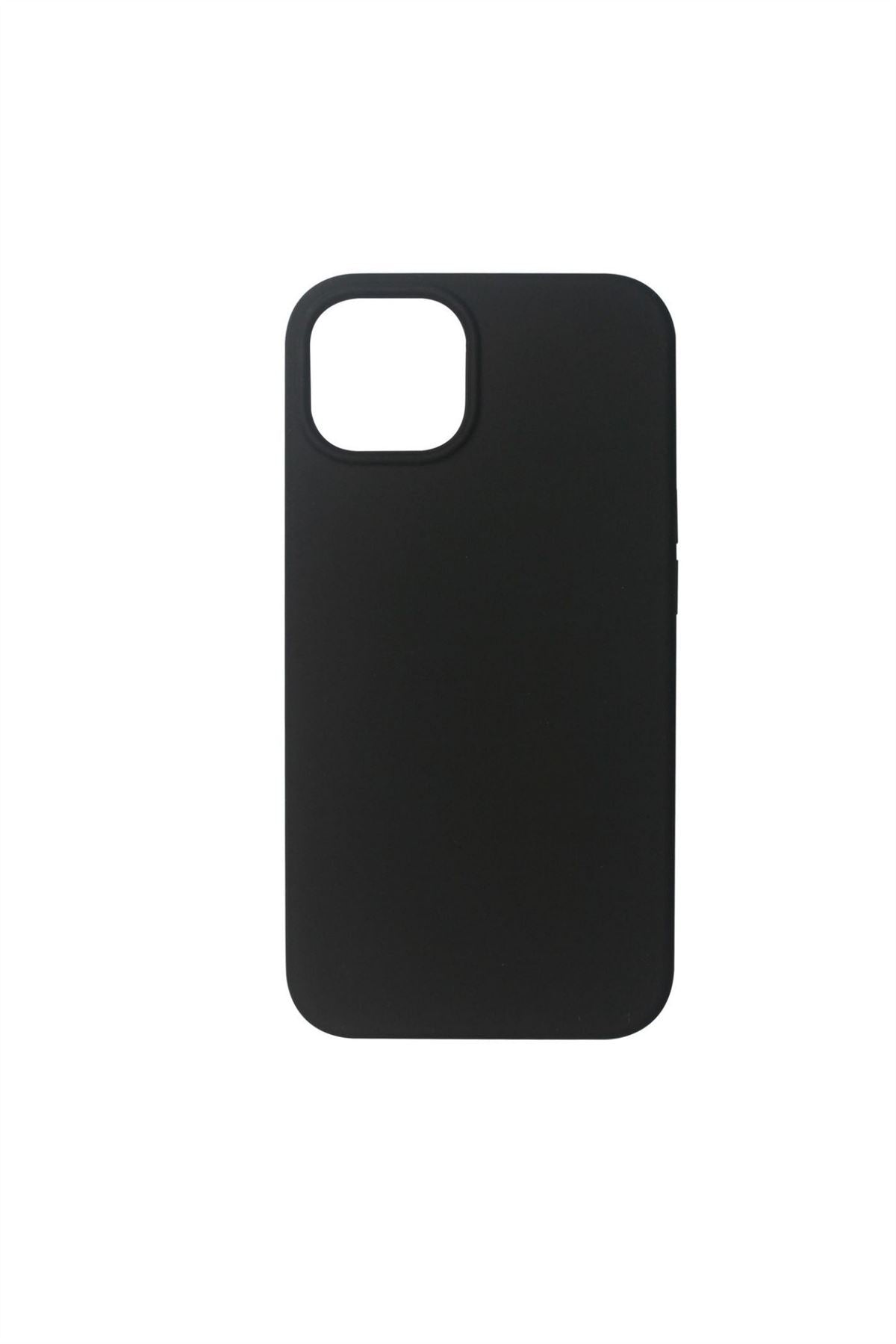 eSTUFF Black silk-touch silicone case for iPhone 13 mobile phone case 15.5 cm (6.1&quot;) Cover