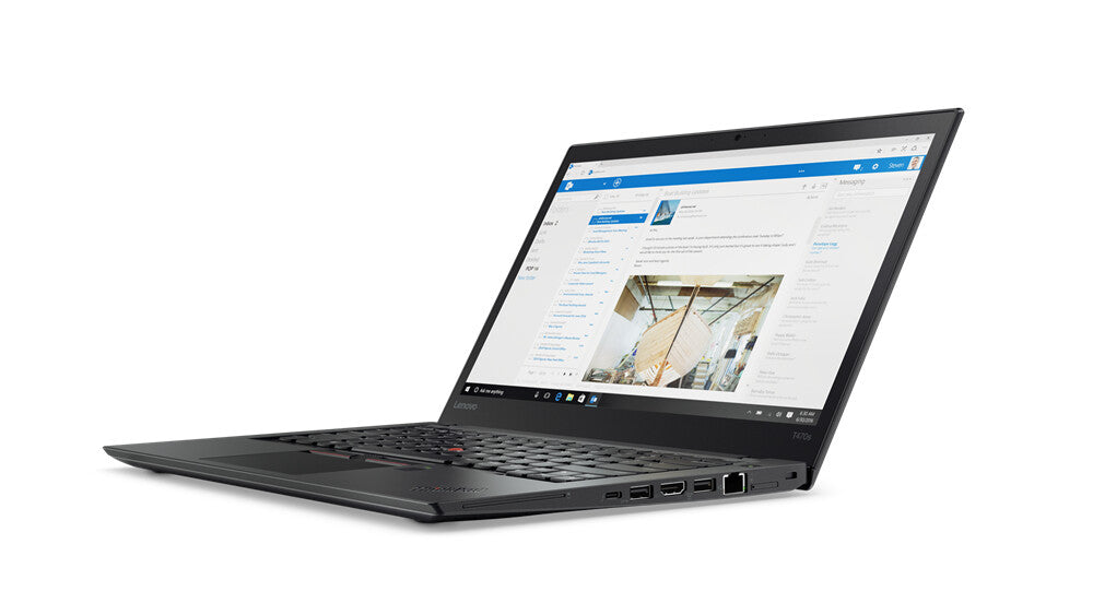 Lenovo ThinkPad T470s Laptop - 35.6 cm (14&quot;) - Intel® Core™ i5-6300U - 12 GB DDR4-SDRAM - 256 GB SSD - Wi-Fi 5 - Windows 10 Pro - Black - Refurbished