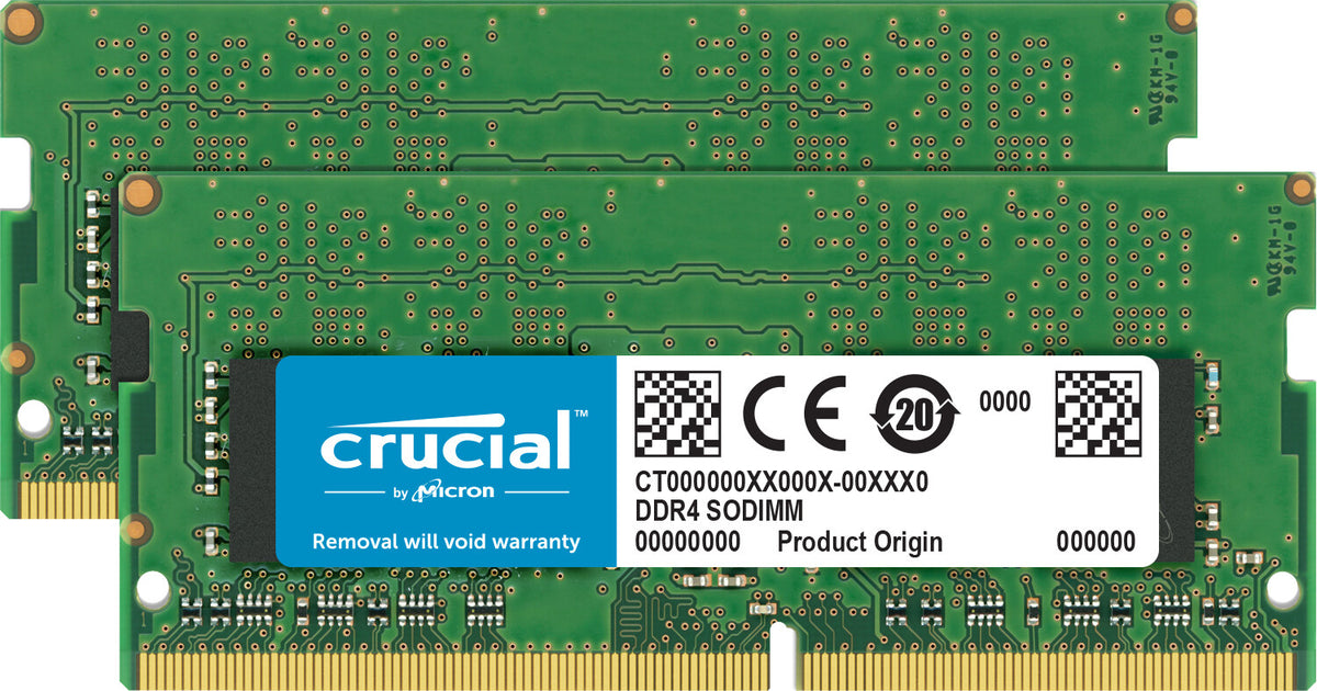 Crucial - 32 GB 2 x 16 GB DDR4 SO-DIMM 2666 MHz memory module