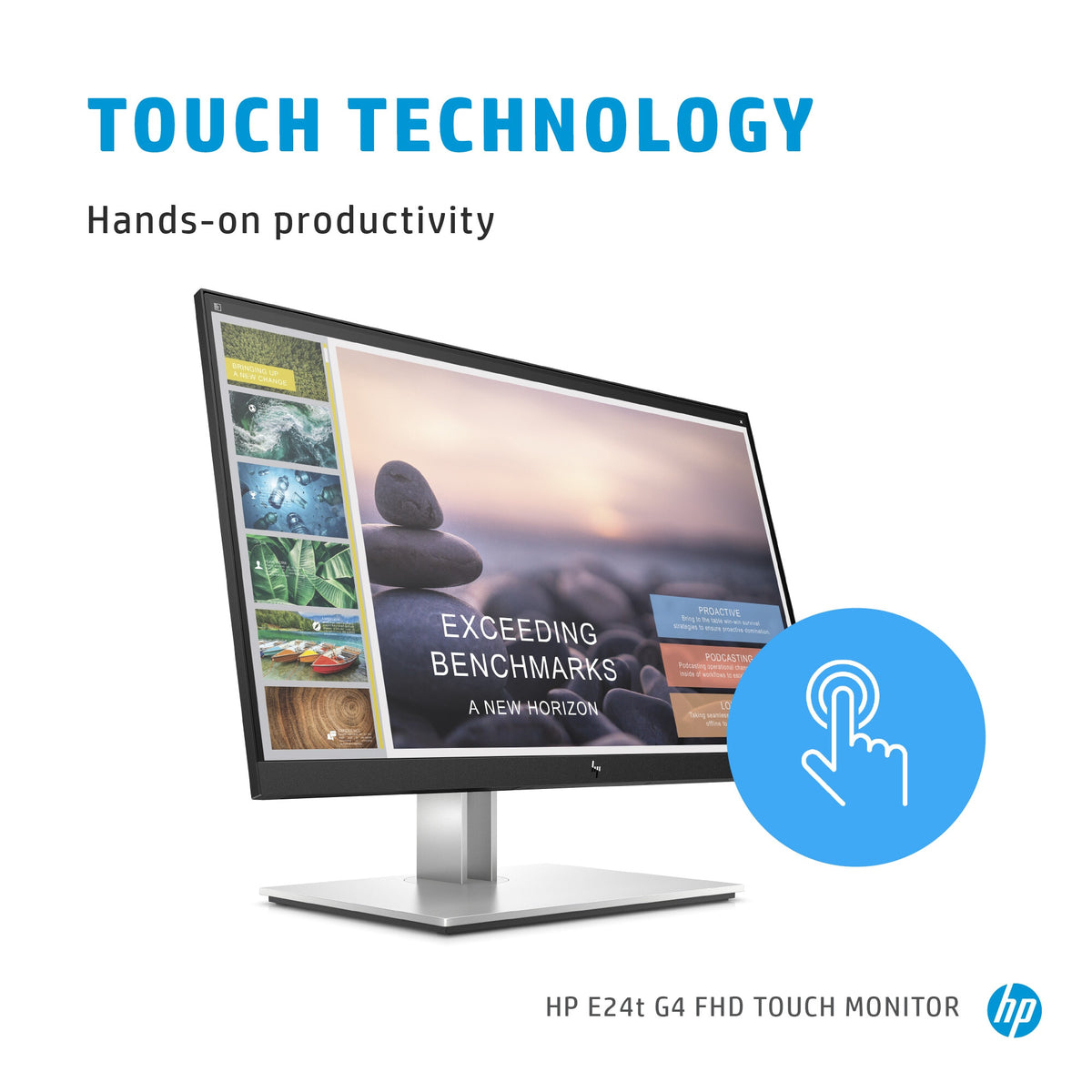 HP E24T G4 - 60.5 cm (23.8&quot;) 1920 x 1080p Full HD LED Touchscreen Monitor