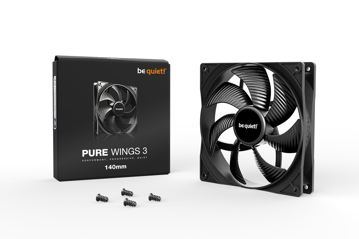 be quiet! Pure Wings 3 - Computer Case Fan in Black - 140mm