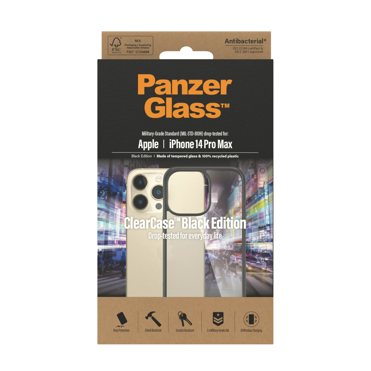 PanzerGlass ® ClearCase for iPhone 14 Pro Max in Black