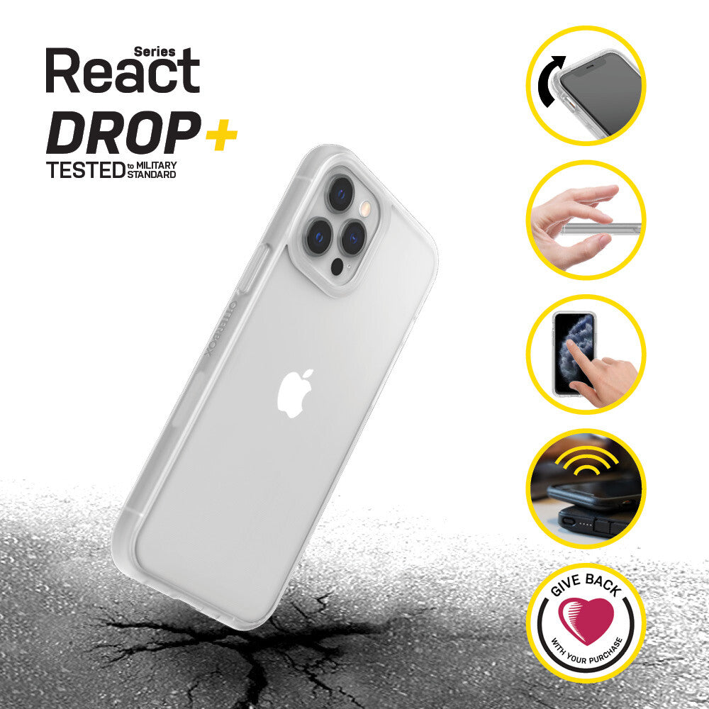 OtterBox React Series for iPhone 12 / 12 Pro in Transparent
