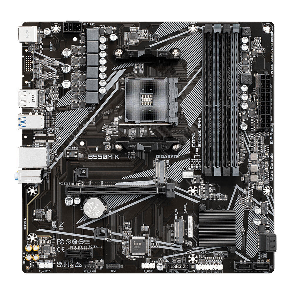 Gigabyte B550M K 1.0 micro ATX motherboard - AMD B550 Socket AM4