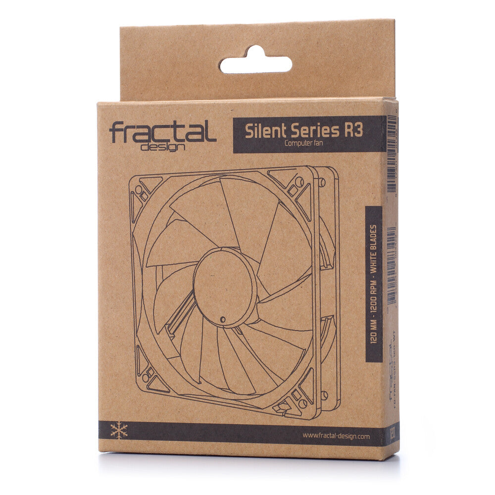 Fractal Design Silent Series R3 - Computer Case Fan in Black / White - 120mm
