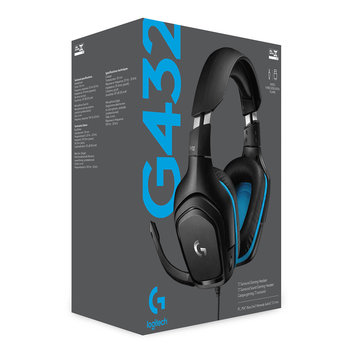 Logitech G - G432 Wired 7.1 Surround Sound Gaming Headset