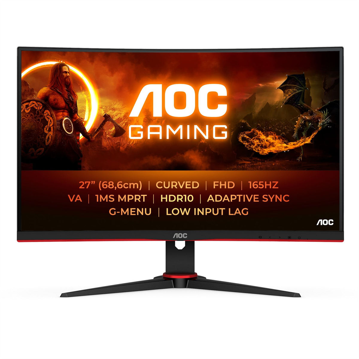 AOC G2 C27G2E/BK computer monitor 68.6 cm (27&quot;) 1920 x 1080 pixels Black, Red