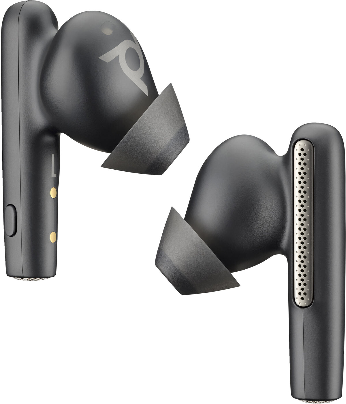 POLY Voyager Free 60+ UC - True Wireless Stereo (TWS) Earbuds in Carbon Black + BT700 USB-C Adapter + Touchscreen Charge Case