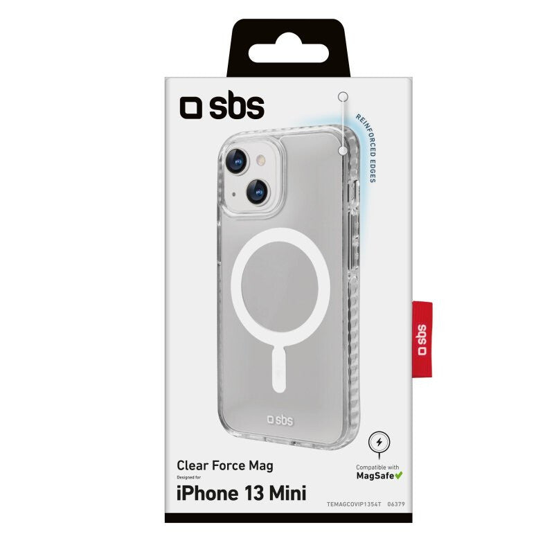 SBS Clear Force MagSafe mobile phone case for iPhone 13 Mini in Transparent