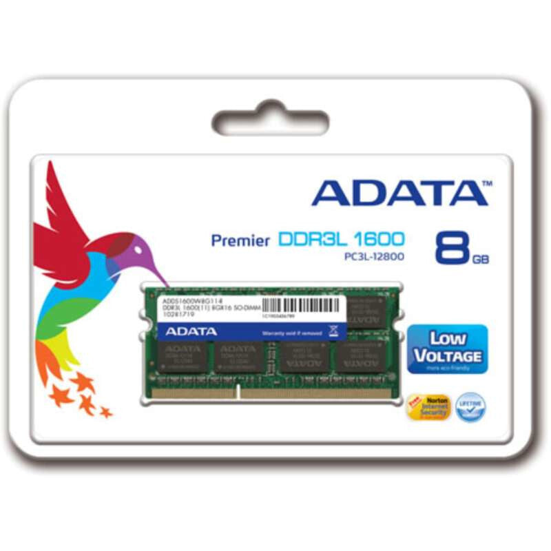 ADATA - 8 GB 1 x 8 GB DDR3L SO-DIMM 1600 MHz memory module