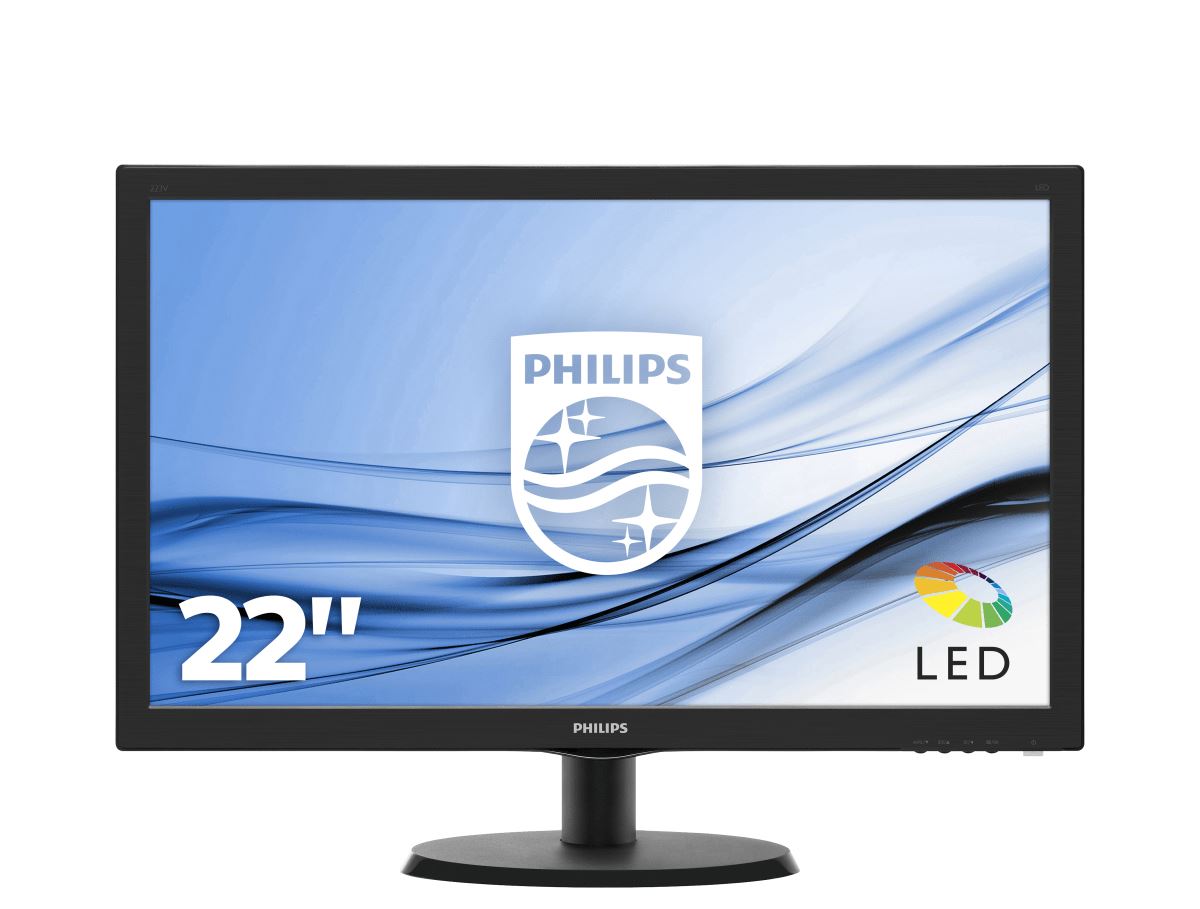 Philips V-Line 273V7QJAB/27 27 Full HD 1920 x 1080 75Hz VGA HDMI  DisplayPort Built-in Speakers Flicker-Free Low Blue Light Frameless  Anti-Glare
