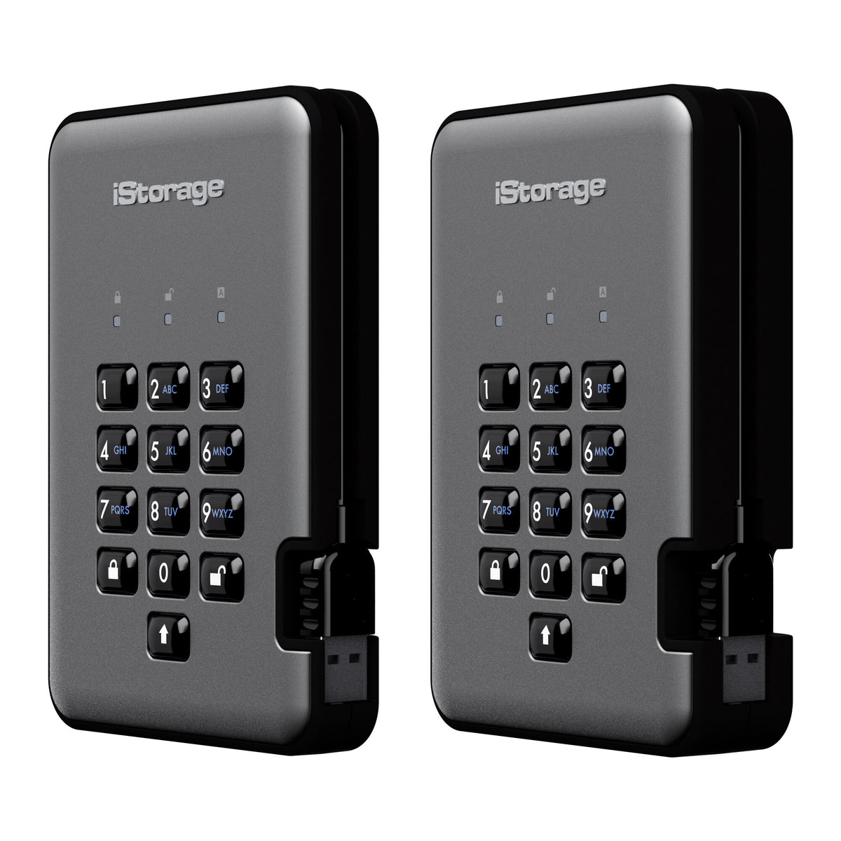 iStorage diskAshur PRO2 - Encrypted External hard drive in Graphite - 4 TB