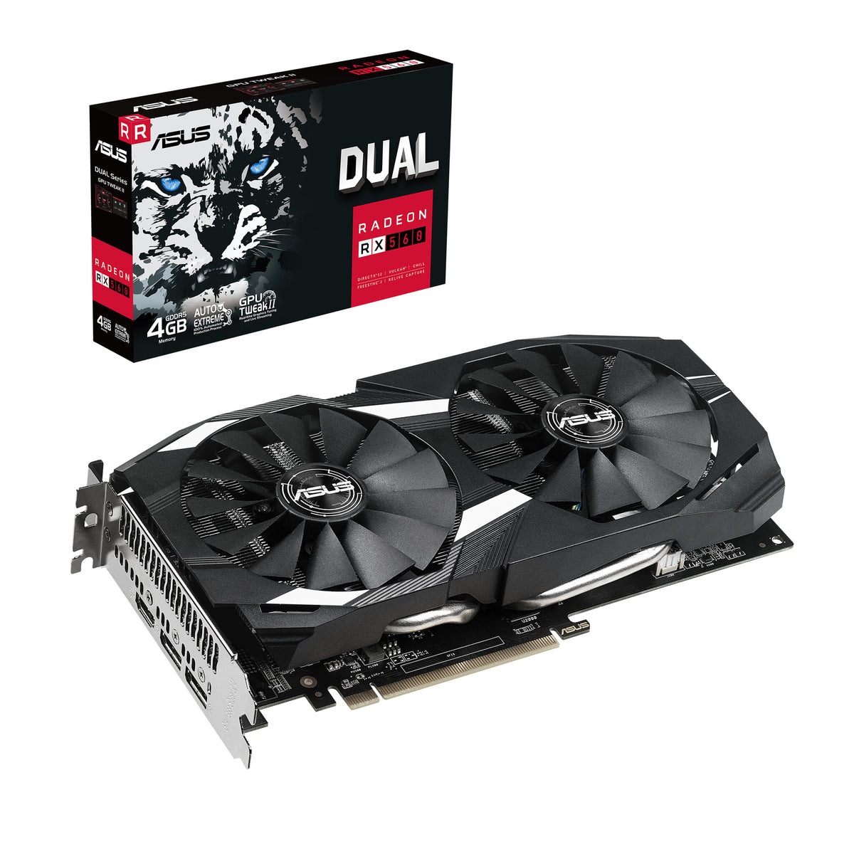 ASUS DUAL - AMD 4 GB GDDR5 Radeon RX 560 graphics card