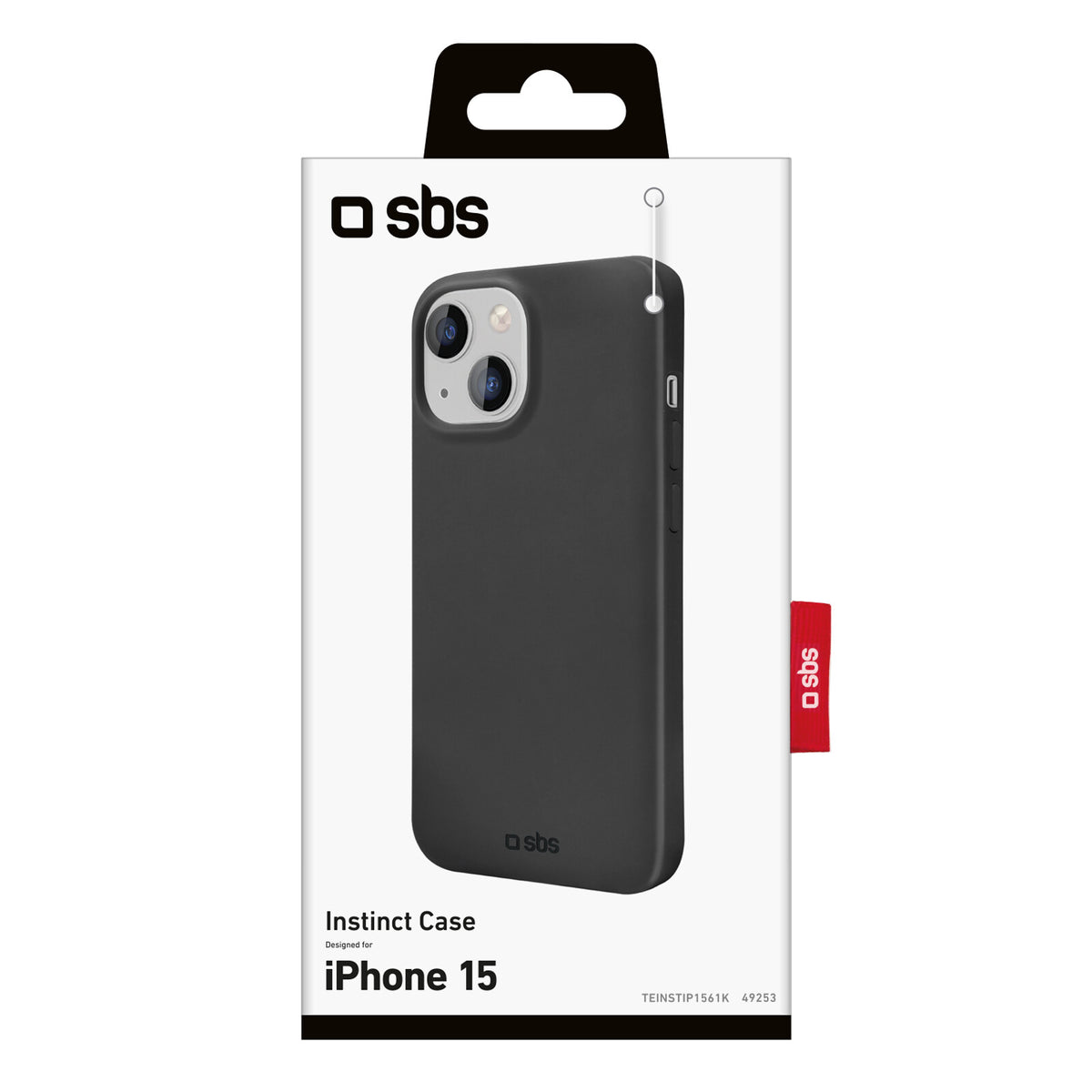 SBS Instinct mobile phone case for iPhone 15 in Black