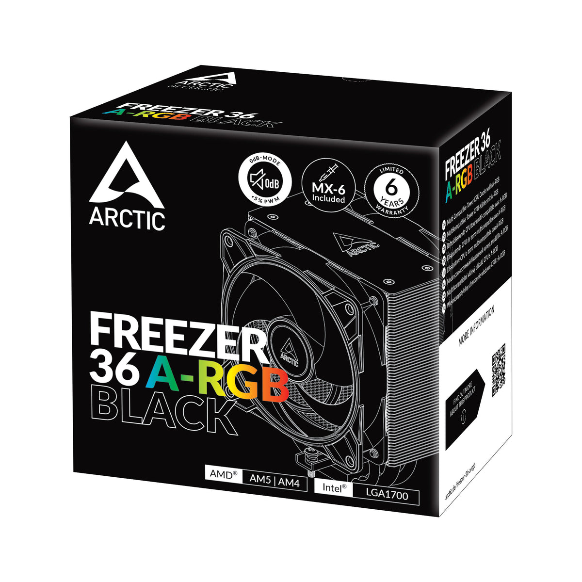 ARCTIC Freezer 36 A-RGB - Air Processor Cooler in Black - 120mm