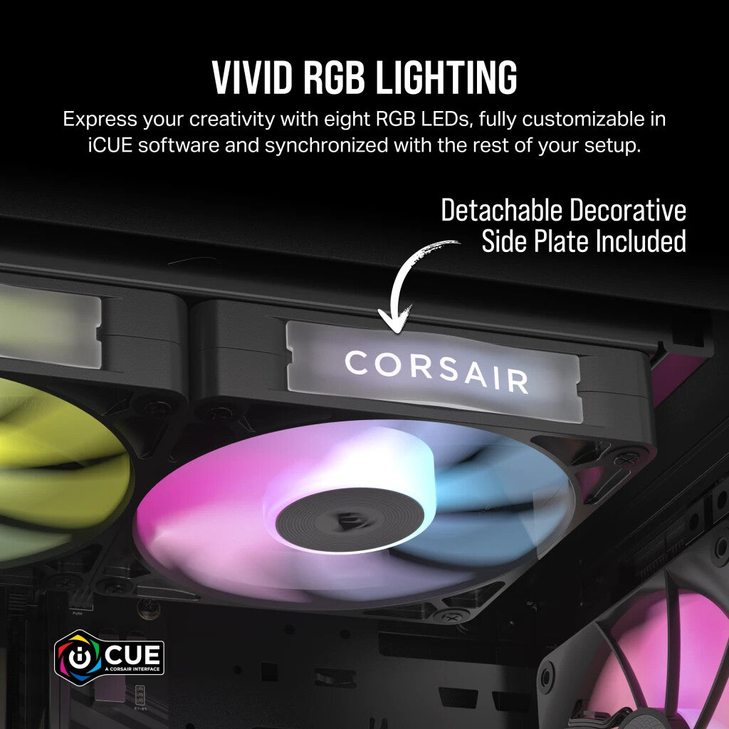 Corsair iCUE LINK RX120 RGB - Computer Case Fan in Black - 120mm