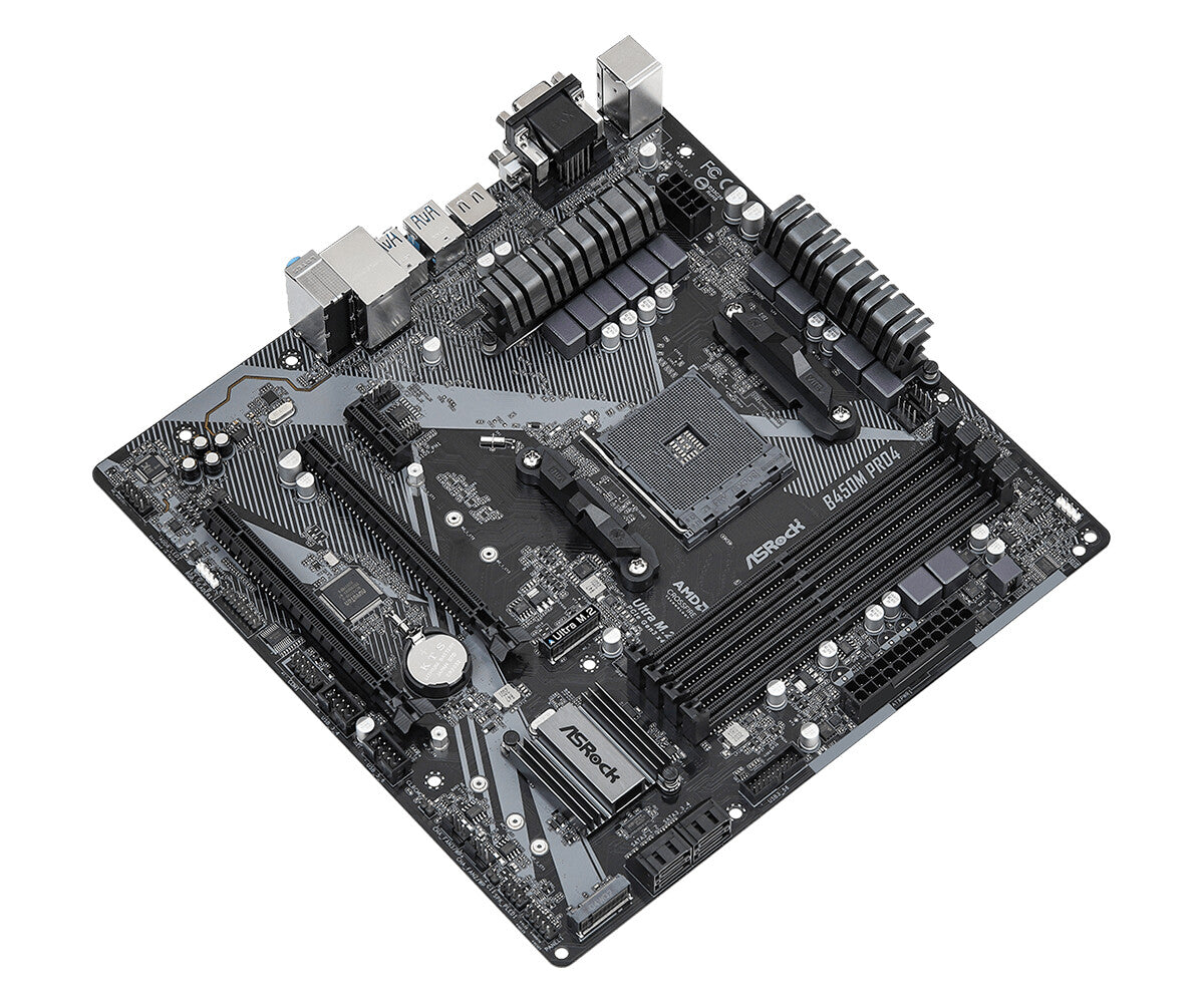 Asrock B450M Pro4 R2.0 micro ATX motherboard - AMD B450 Socket AM4