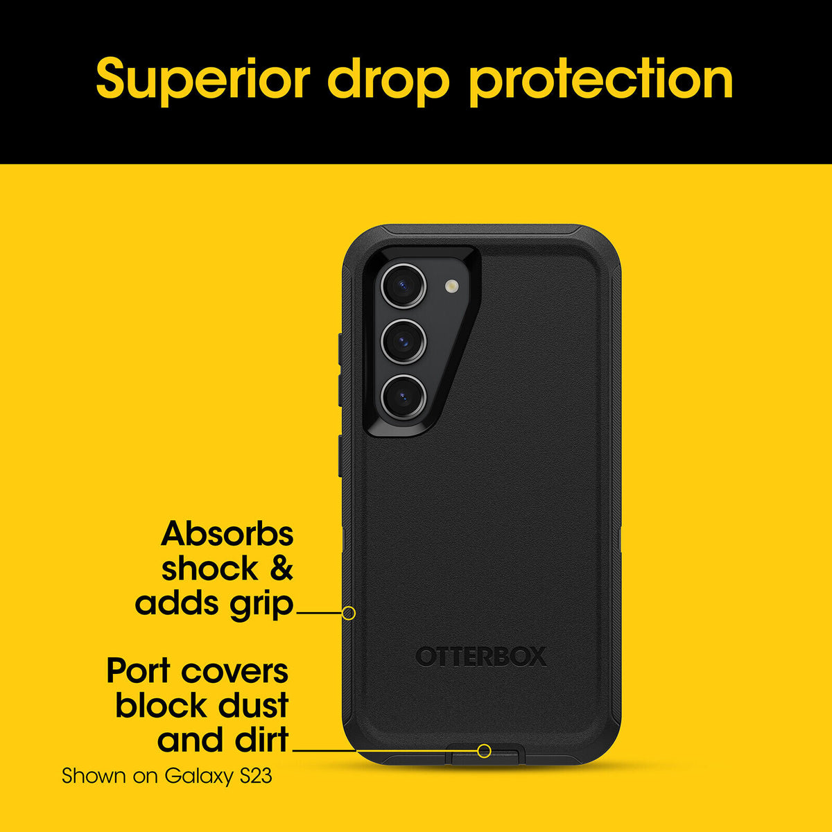 OtterBox Defender Series for Galaxy S24+ in Black