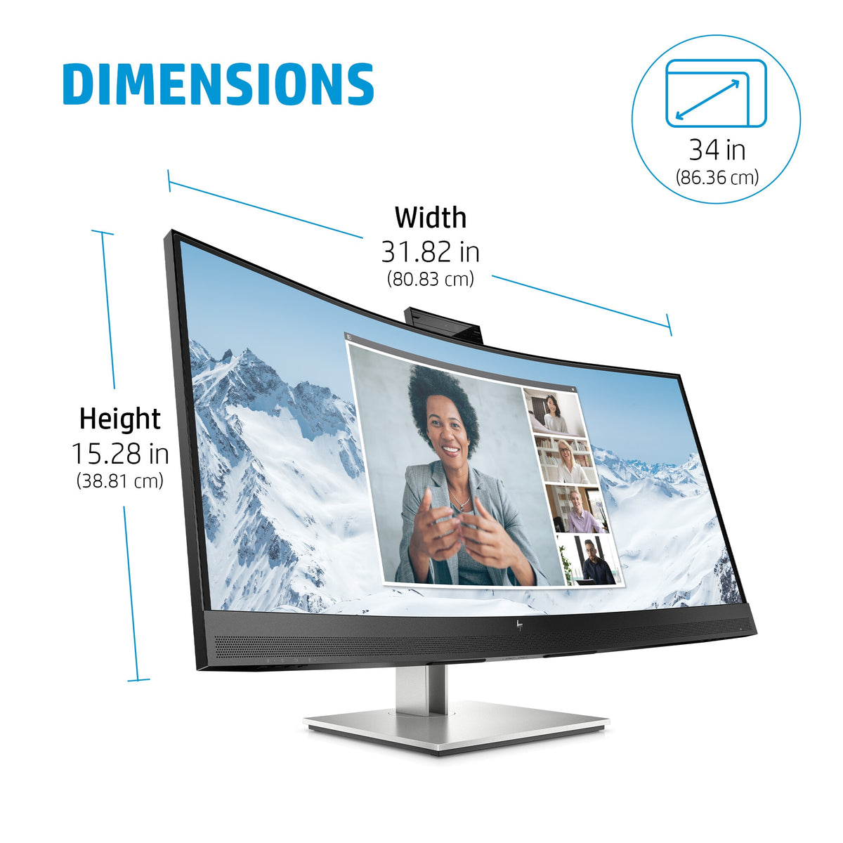 HP E34M G4 - 86.4 cm (34&quot;) - 3440 x 1440 pixels Wide Quad HD Monitor