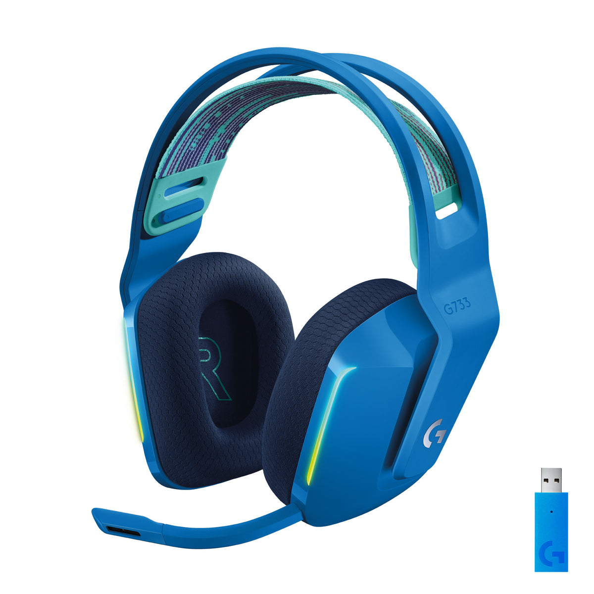 Logitech G G733 LIGHTSPEED - Wireless RGB Gaming Headset in Blue