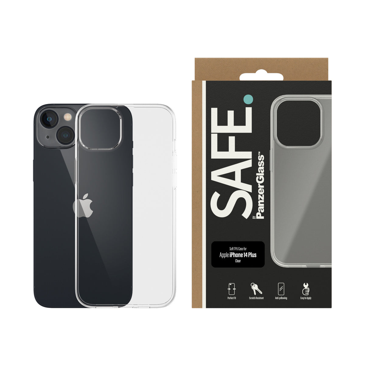 PanzerGlass SAFE. mobile phone case for iPhone 14 Plus in Transparent