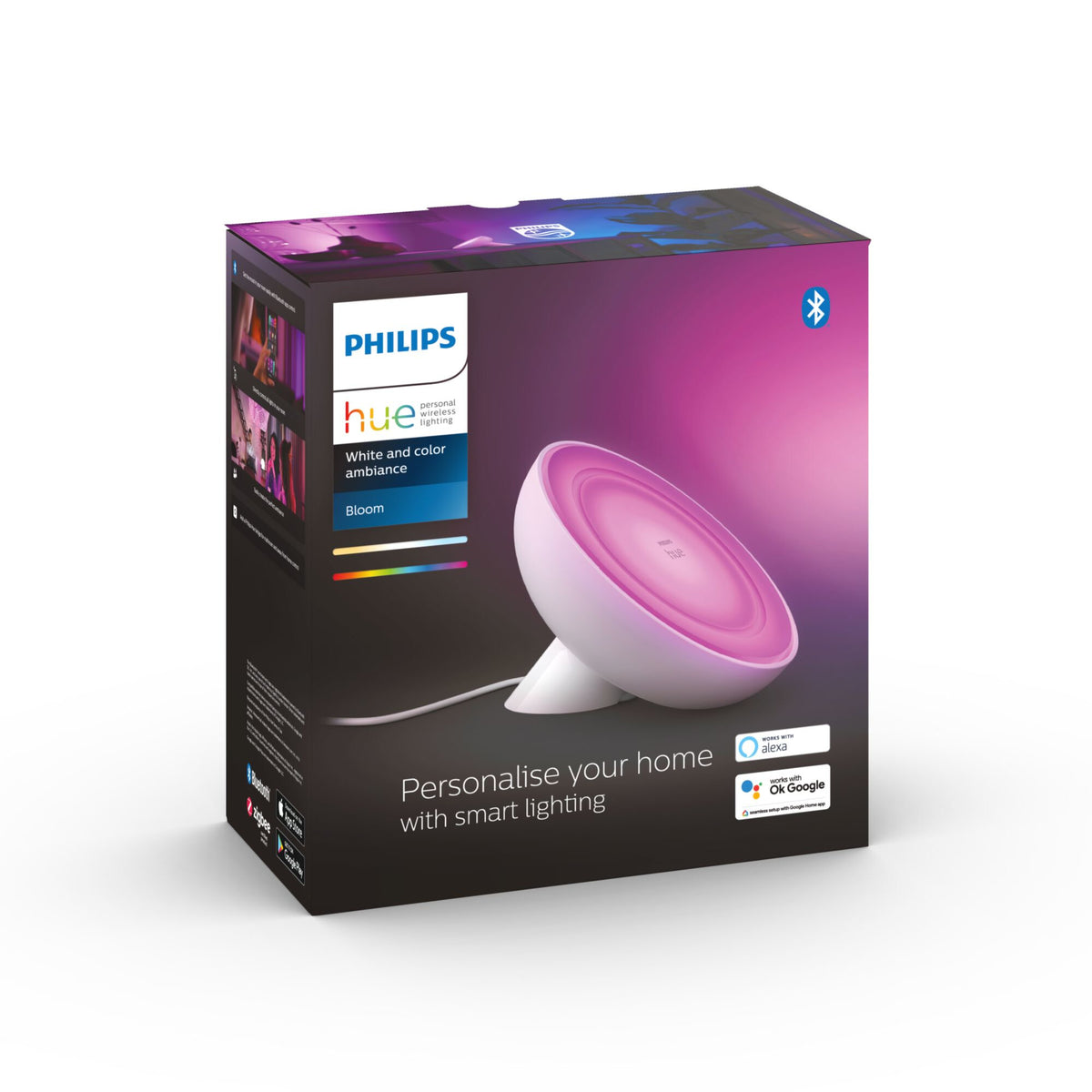 Philips Hue Bloom Table Lamp in White - White and Colour Ambiance